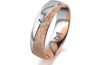 Ring 14 Karat Rot-/Weissgold 5.5 mm kristallmatt 1...