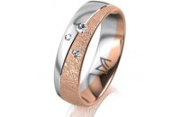 Ring 14 Karat Rot-/Weissgold 5.5 mm kreismatt 3...