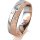 Ring 18 Karat Rot-/Weissgold 5.5 mm kreismatt 3 Brillanten G vs Gesamt 0,050ct