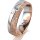 Ring 18 Karat Rot-/Weissgold 5.5 mm kristallmatt 3 Brillanten G vs Gesamt 0,050ct