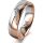 Ring 14 Karat Rot-/Weissgold 5.5 mm poliert 5 Brillanten G vs Gesamt 0,045ct