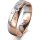 Ring 14 Karat Rot-/Weissgold 5.5 mm poliert 5 Brillanten G vs Gesamt 0,065ct