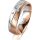 Ring 14 Karat Rot-/Weissgold 5.5 mm l&auml;ngsmatt 5 Brillanten G vs Gesamt 0,065ct