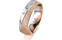 Ring 14 Karat Rot-/Weissgold 5.5 mm kreismatt 5...