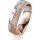 Ring 14 Karat Rot-/Weissgold 5.5 mm kristallmatt 5 Brillanten G vs Gesamt 0,065ct