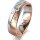 Ring 18 Karat Rot-/Weissgold 5.5 mm l&auml;ngsmatt 5 Brillanten G vs Gesamt 0,065ct