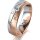 Ring 18 Karat Rot-/Weissgold 5.5 mm sandmatt 5 Brillanten G vs Gesamt 0,065ct
