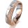 Ring 18 Karat Rot-/Weissgold 5.5 mm kristallmatt 5 Brillanten G vs Gesamt 0,065ct