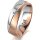 Ring 18 Karat Rot-/Weissgold 6.0 mm sandmatt 1 Brillant G vs 0,025ct