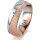 Ring 14 Karat Rot-/Weissgold 6.0 mm kreismatt 1 Brillant G vs 0,050ct