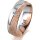 Ring 18 Karat Rot-/Weissgold 6.0 mm kristallmatt 1 Brillant G vs 0,050ct