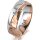 Ring 18 Karat Rot-/Weissgold 6.0 mm diamantmatt 1 Brillant G vs 0,050ct