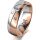 Ring 14 Karat Rot-/Weissgold 6.0 mm poliert 3 Brillanten G vs Gesamt 0,060ct