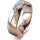 Ring 18 Karat Rot-/Weissgold 6.0 mm poliert 5 Brillanten G vs Gesamt 0,065ct