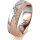 Ring 18 Karat Rot-/Weissgold 6.0 mm kreismatt 5 Brillanten G vs Gesamt 0,065ct