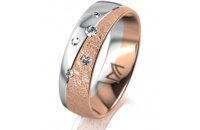 Ring 14 Karat Rot-/Weissgold 6.0 mm kreismatt 5...