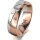 Ring 18 Karat Rot-/Weissgold 6.0 mm poliert 5 Brillanten G vs Gesamt 0,080ct
