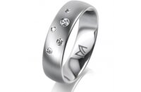 Ring 14 Karat Weissgold 5.5 mm l&auml;ngsmatt 5...