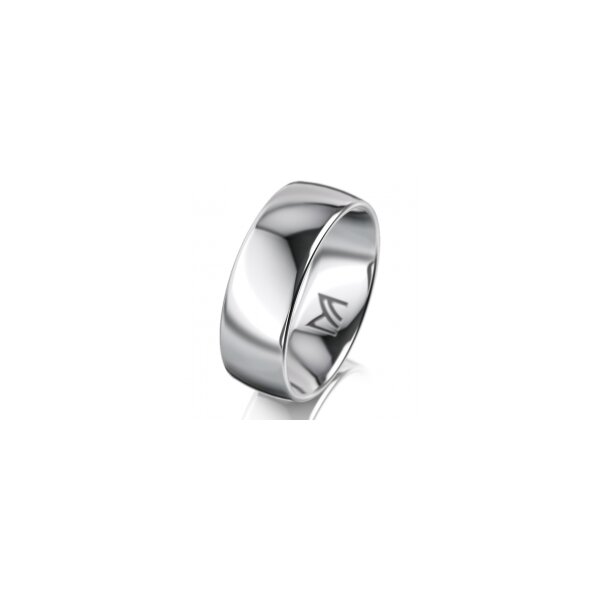Ring 14 Karat Weissgold 7.0 mm poliert