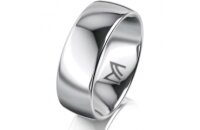 Ring 14 Karat Weissgold 7.0 mm poliert