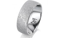 Ring 14 Karat Weissgold 7.0 mm kreismatt