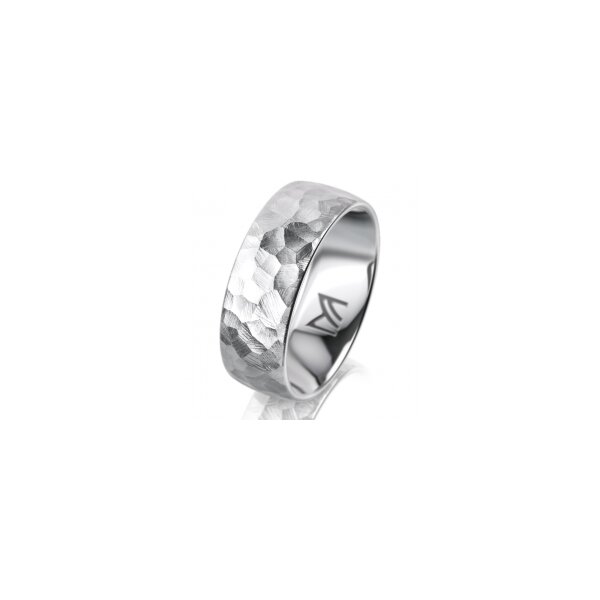 Ring 14 Karat Weissgold 7.0 mm diamantmatt