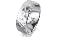 Ring 14 Karat Weissgold 7.0 mm diamantmatt