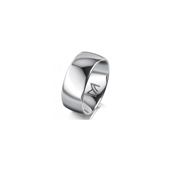 Ring 14 Karat Weissgold 8.0 mm poliert