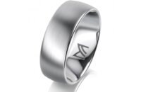 Ring 18 Karat Weissgold 7.0 mm l&auml;ngsmatt