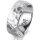 Ring 18 Karat Weissgold 7.0 mm diamantmatt