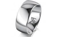 Ring 18 Karat Weissgold 8.0 mm poliert