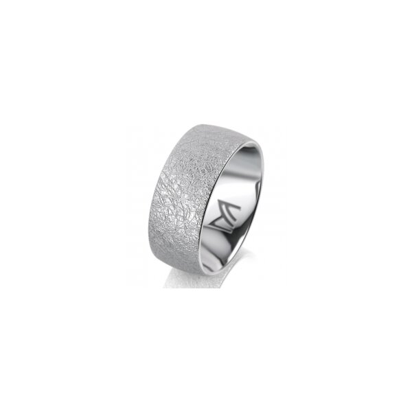 Ring 18 Karat Weissgold 8.0 mm kreismatt