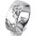 Ring 18 Karat Weissgold 8.0 mm diamantmatt