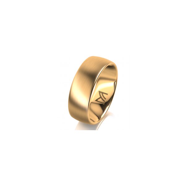 Ring 14 Karat Gelbgold 7.0 mm l&auml;ngsmatt