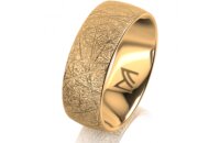 Ring 14 Karat Gelbgold 7.0 mm kristallmatt