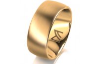 Ring 14 Karat Gelbgold 8.0 mm l&auml;ngsmatt