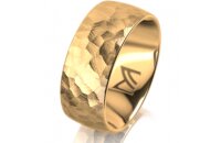 Ring 14 Karat Gelbgold 8.0 mm diamantmatt