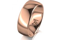 Ring 14 Karat Rotgold 7.0 mm poliert