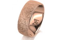 Ring 14 Karat Rotgold 7.0 mm kristallmatt