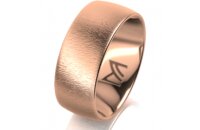 Ring 14 Karat Rotgold 8.0 mm sandmatt