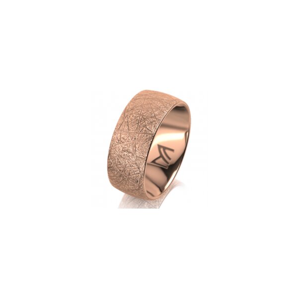 Ring 14 Karat Rotgold 8.0 mm kristallmatt
