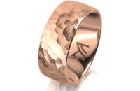 Ring 14 Karat Rotgold 8.0 mm diamantmatt