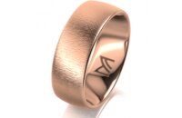 Ring 18 Karat Rotgold 7.0 mm sandmatt