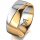 Ring 14 Karat Gelb-/Weissgold 8.0 mm poliert