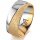 Ring 14 Karat Gelb-/Weissgold 8.0 mm kreismatt