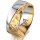 Ring 14 Karat Gelb-/Weissgold 8.0 mm diamantmatt