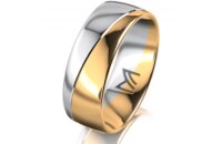 Ring 18 Karat Gelb-/Weissgold 7.0 mm poliert