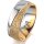 Ring 18 Karat Gelb-/Weissgold 7.0 mm kristallmatt