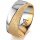 Ring 18 Karat Gelb-/Weissgold 8.0 mm kreismatt