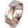 Ring 14 Karat Rot-/Weissgold 7.0 mm l&auml;ngsmatt
